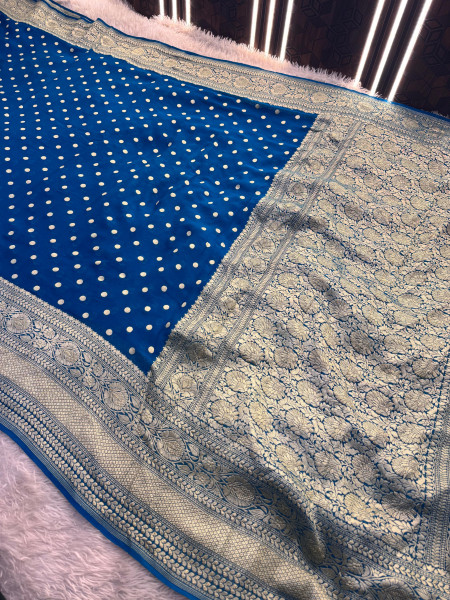 Pure Khaddi Georgette Handloom Banarasi Silk Saree