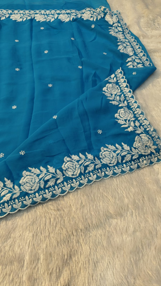 Image of Banarasi Silk Saree With Zari and Meenakari Work