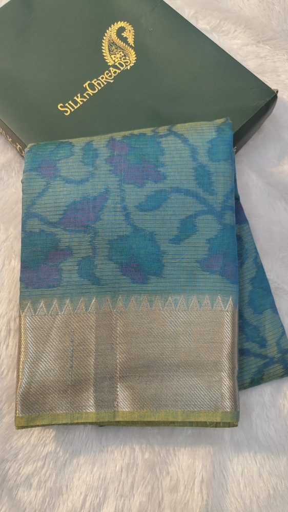 Image of Banarasi Silk Saree With Zari and Meenakari Work
