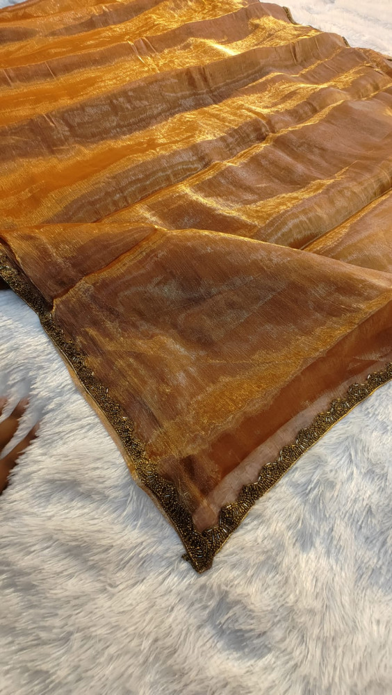 Image of Banarasi Silk Saree With Zari and Meenakari Work