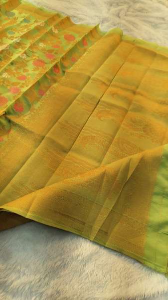 Banarasi Silk Saree With Zari and Meenakari Work