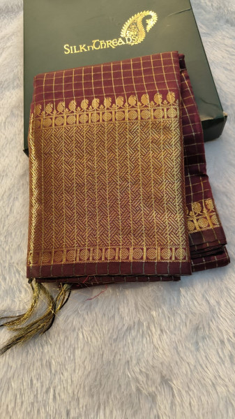 Banarasi Silk Zari Checks Saree