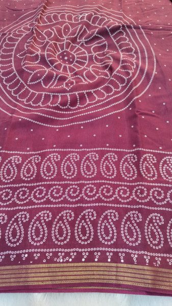 Fancy Wine Printed Saree