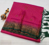 Premium Banarasi Softy Silk Saree with Swarovski Crystal Work and Tassels