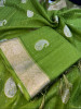 Organza Silk Saree with Sequence Embroidery Work and Tassels