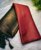 Premium Banarasi Softy Silk Saree with Swarovski Crystal Work and Tassels