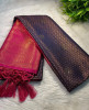 Premium Banarasi Softy Silk Saree with Swarovski Crystal Work and Tassels