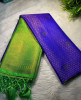 Premium Banarasi Softy Silk Saree with Swarovski Crystal Work and Tassels