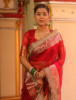 Banarasi Tissue Silk Dual Tone Saree with Designer Lace