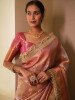 Sai Pallavi Mam inspired Premium Banarasi Tissue Silk Saree with Designer Lace
