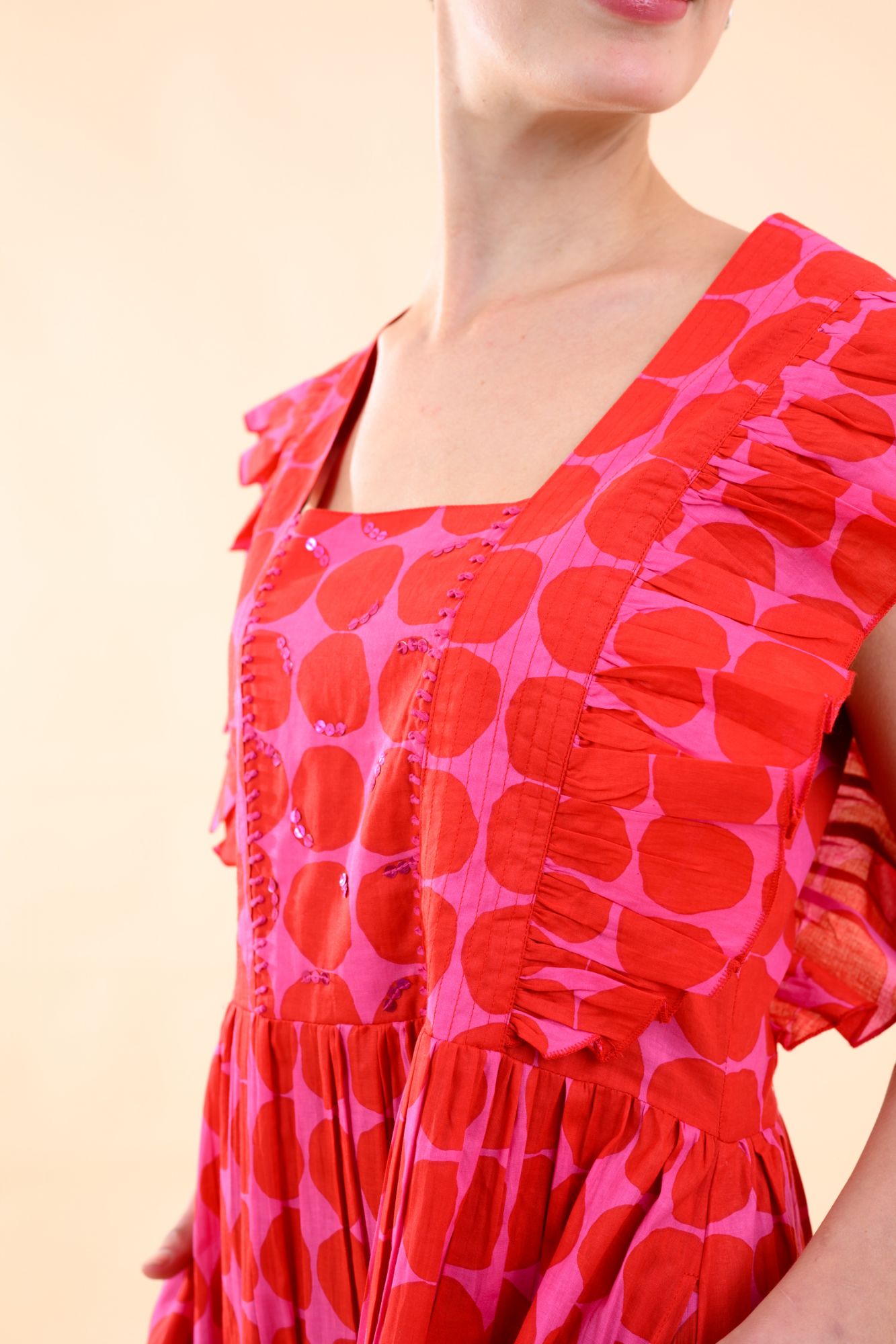 Isadora Dress Popole Pink Red