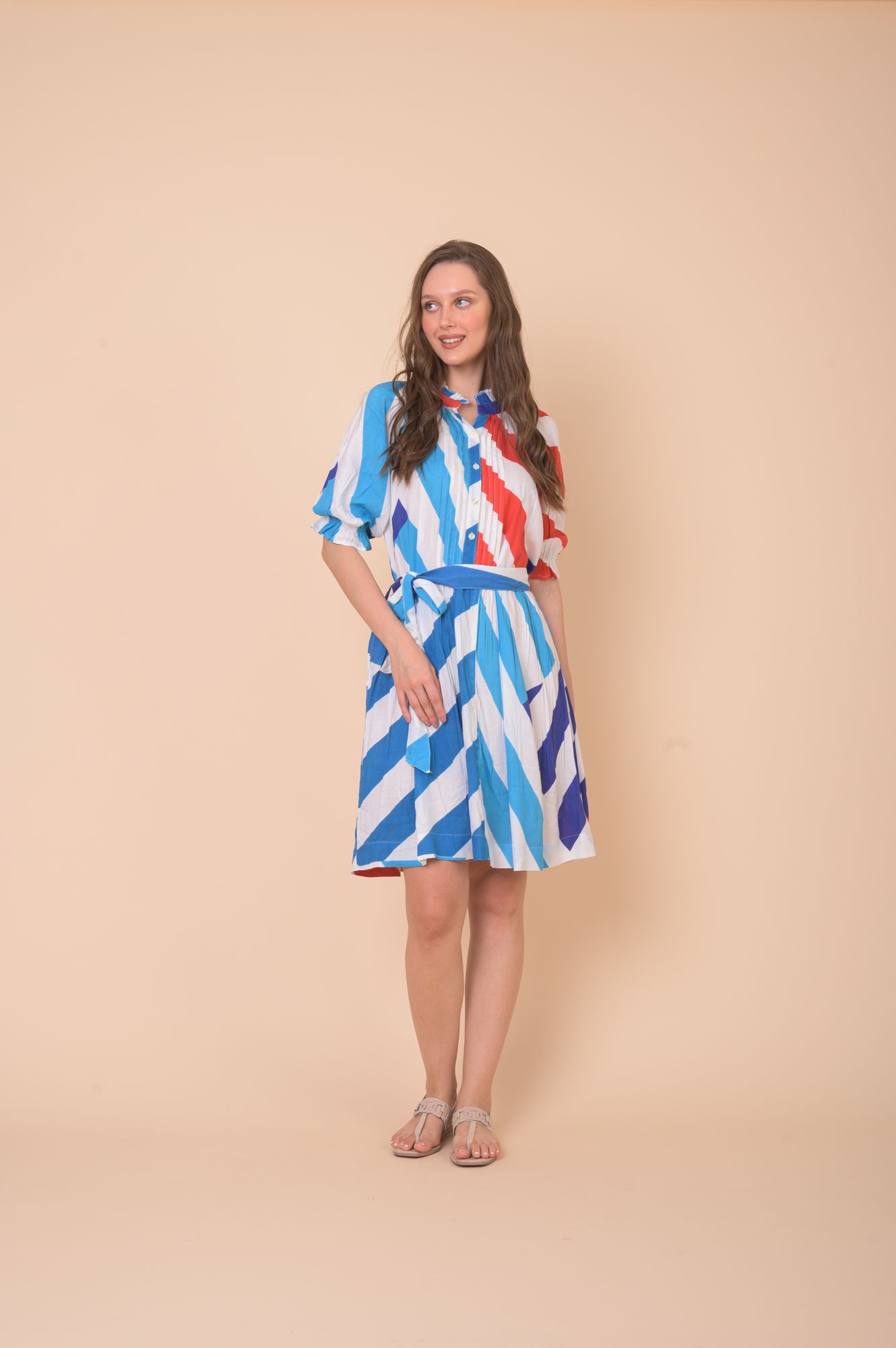 Chalk farm Dress Marizion Stripe Blue