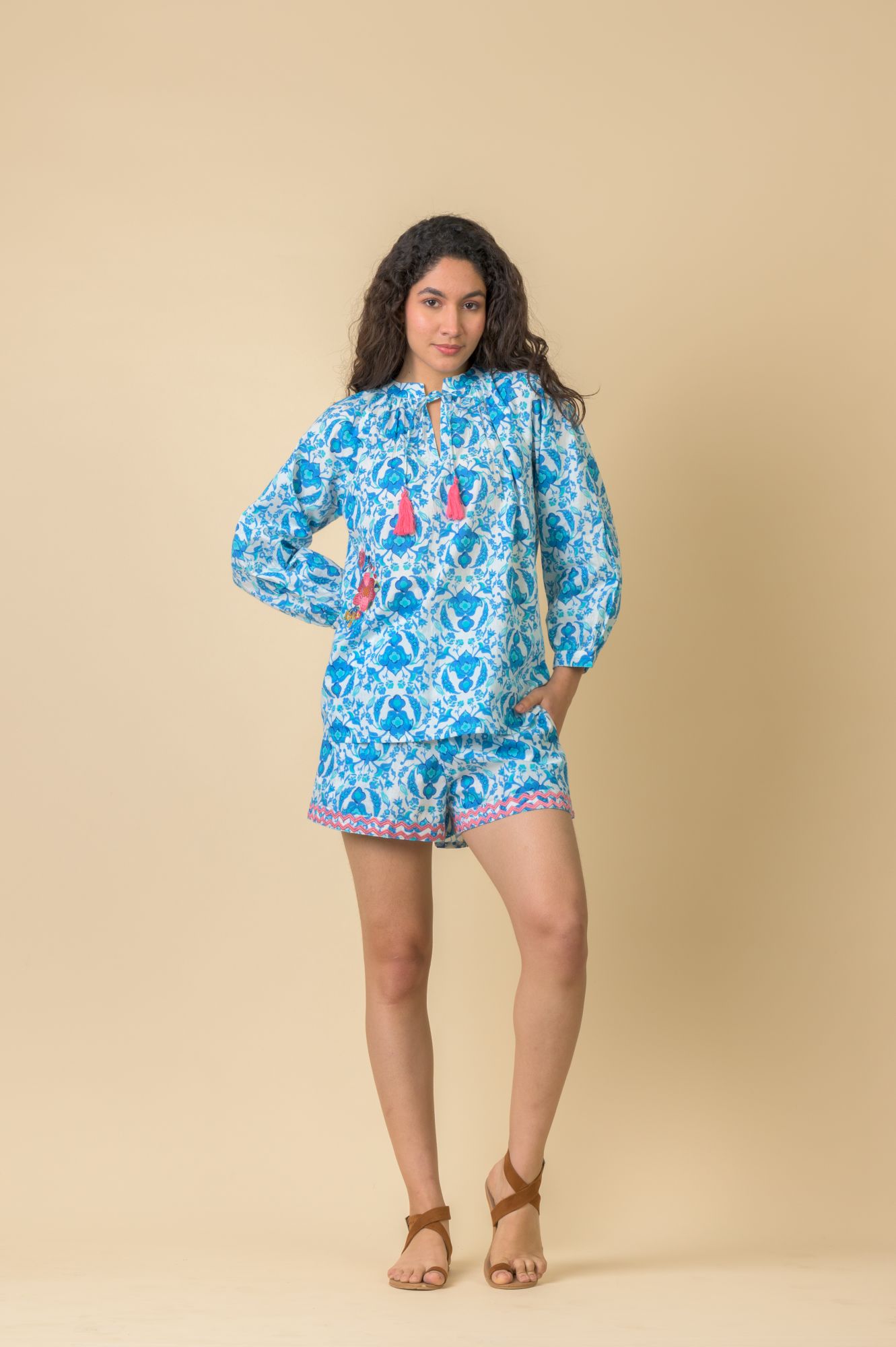 Cosmo Co-ord Set Crescent Aqua