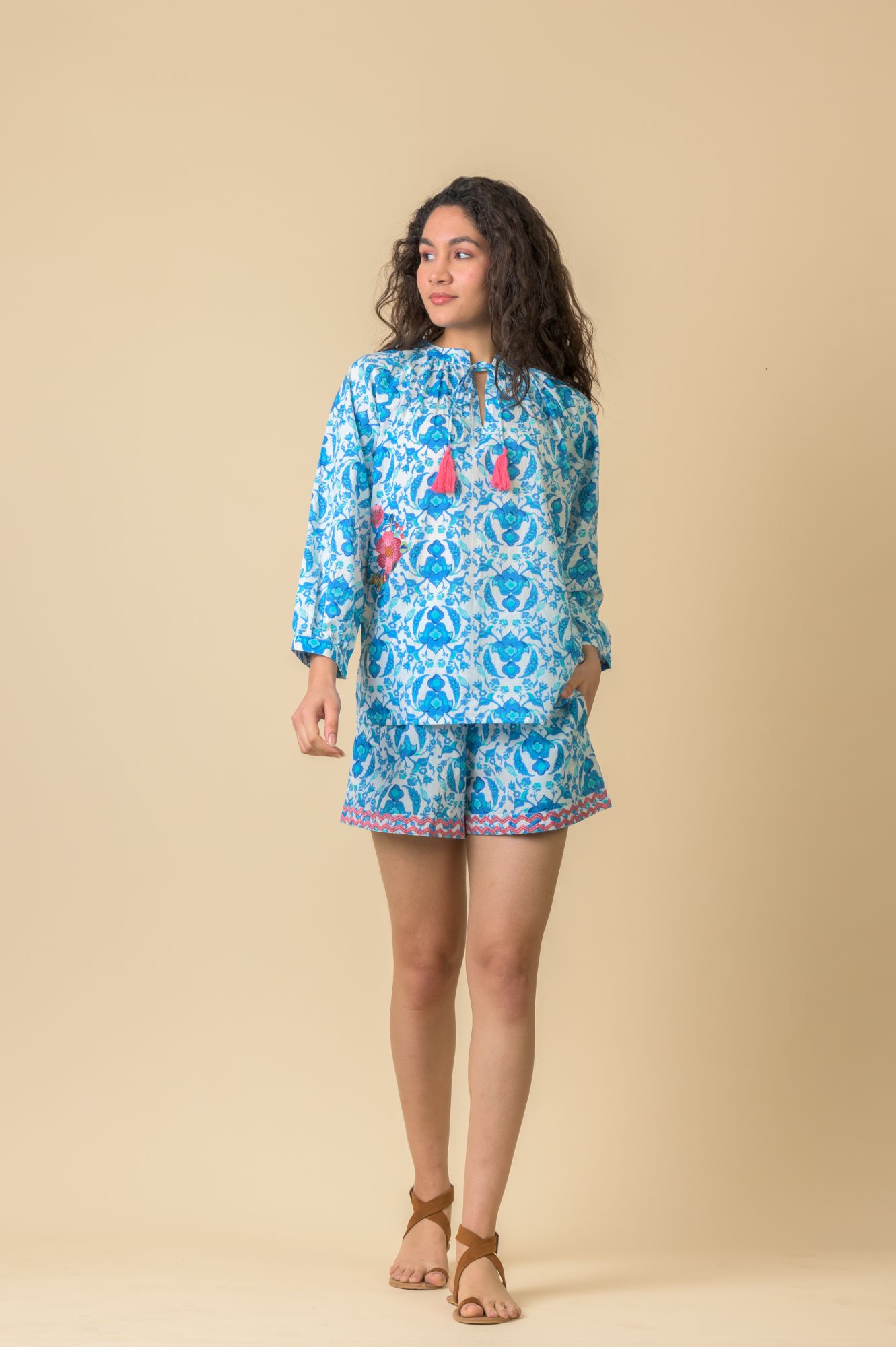 Cosmo Co-ord Set Crescent Aqua