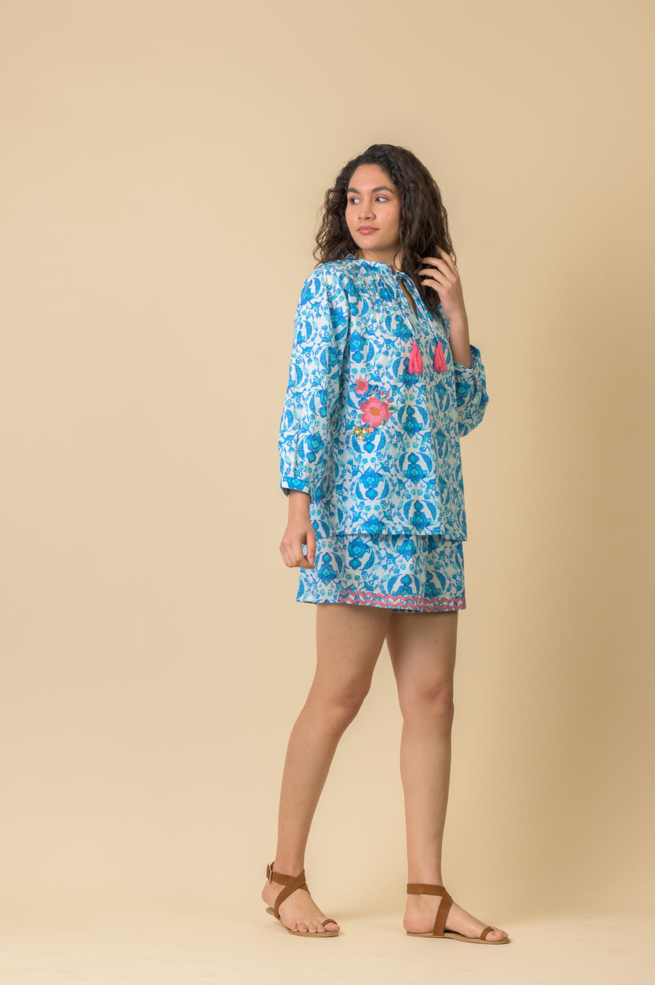 Cosmo Co-ord Set Crescent Aqua