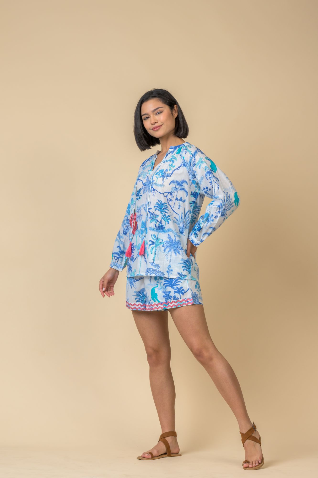 Cosmo Co-ord Set Toile Blue