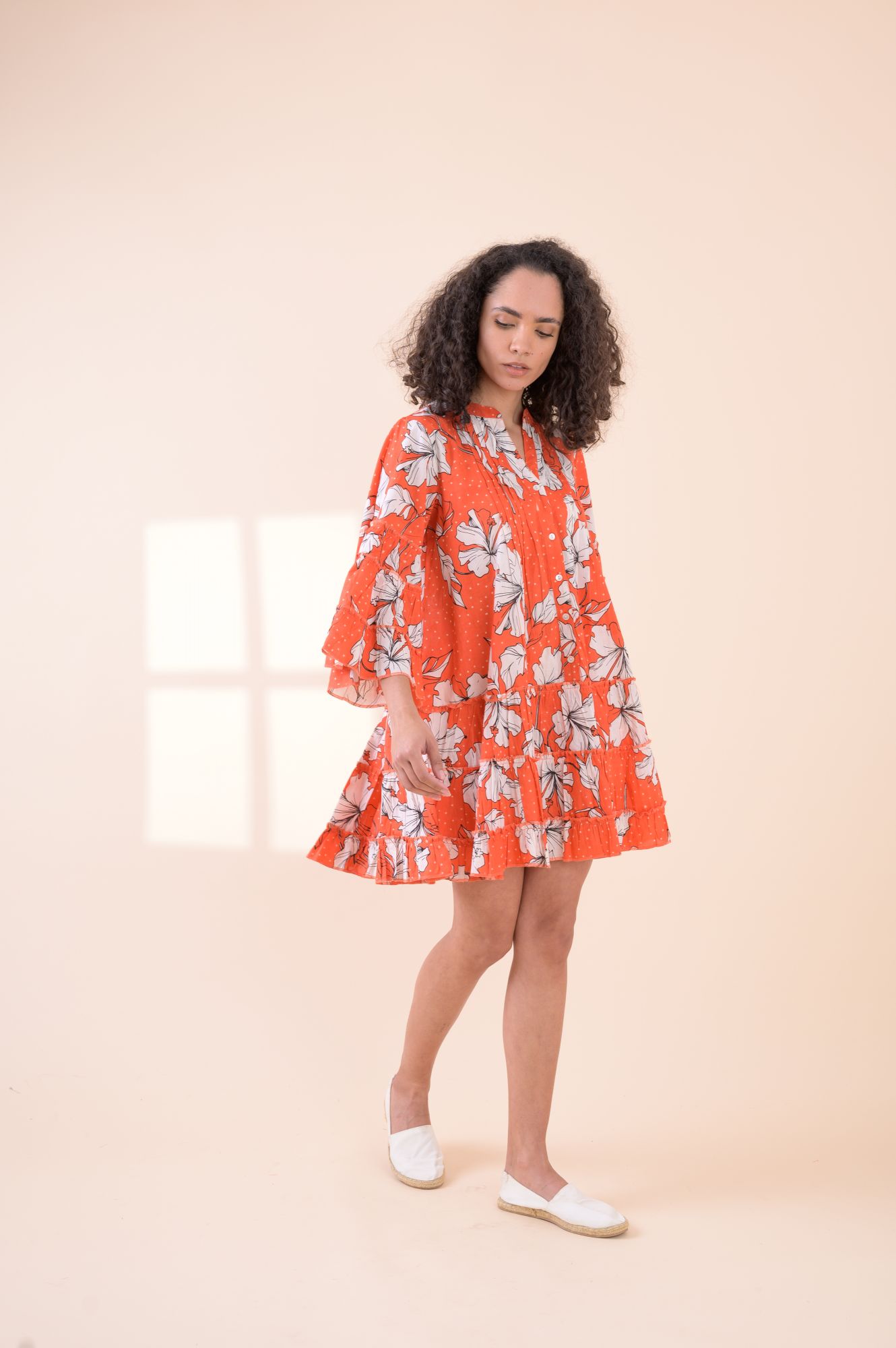 Gretchen Dress  Hibiscus Red