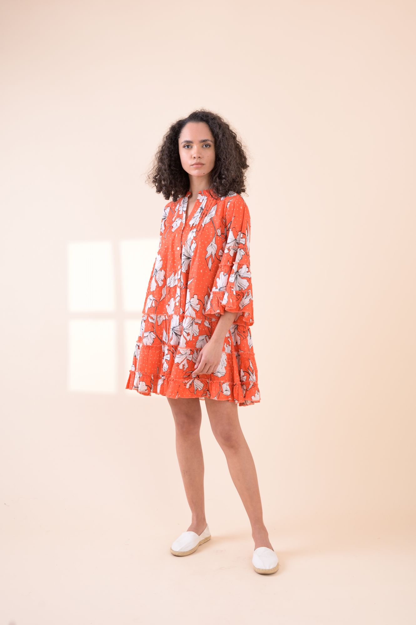 Gretchen Dress Hibiscus Red