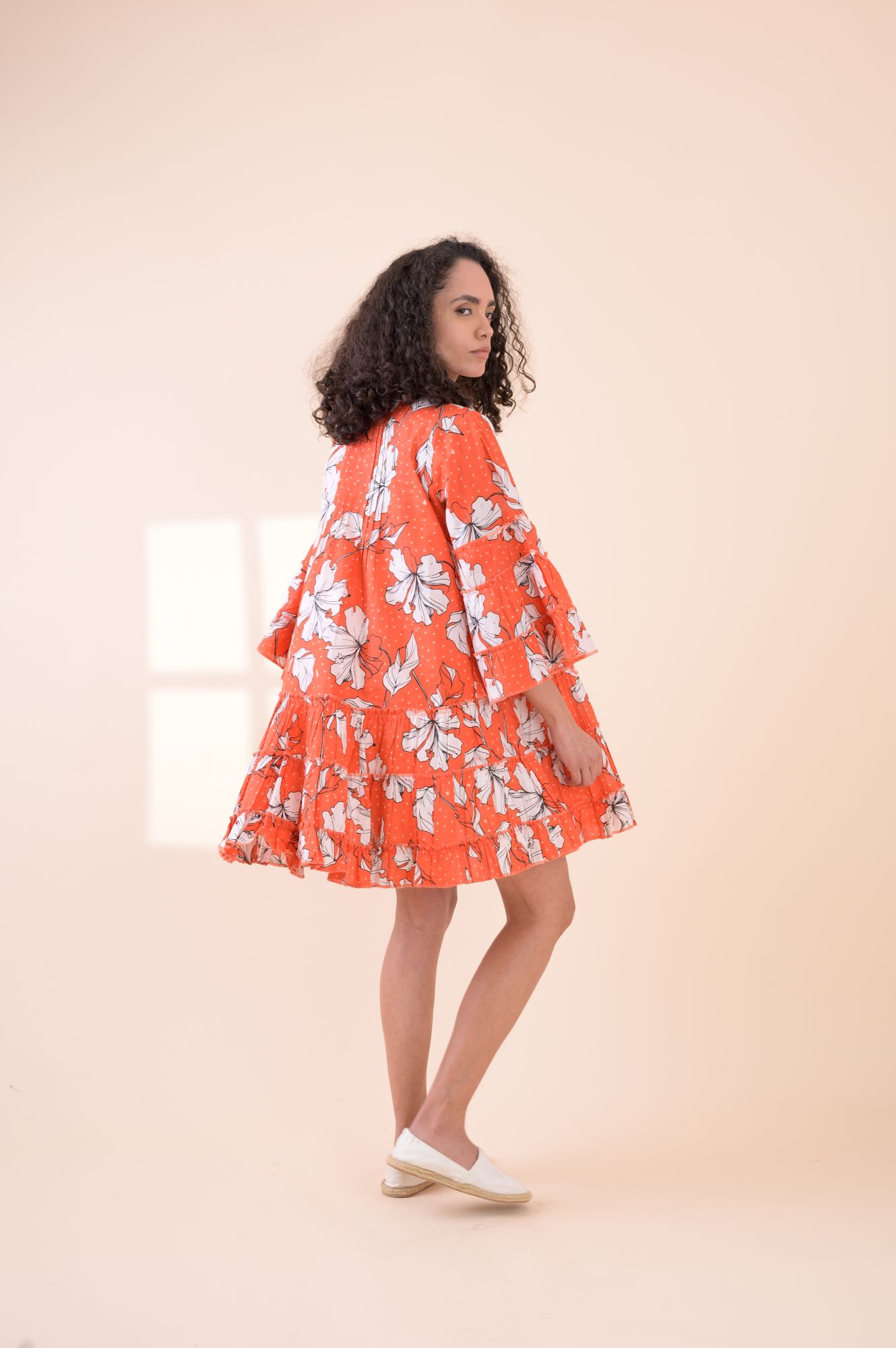 Gretchen Dress  Hibiscus Red