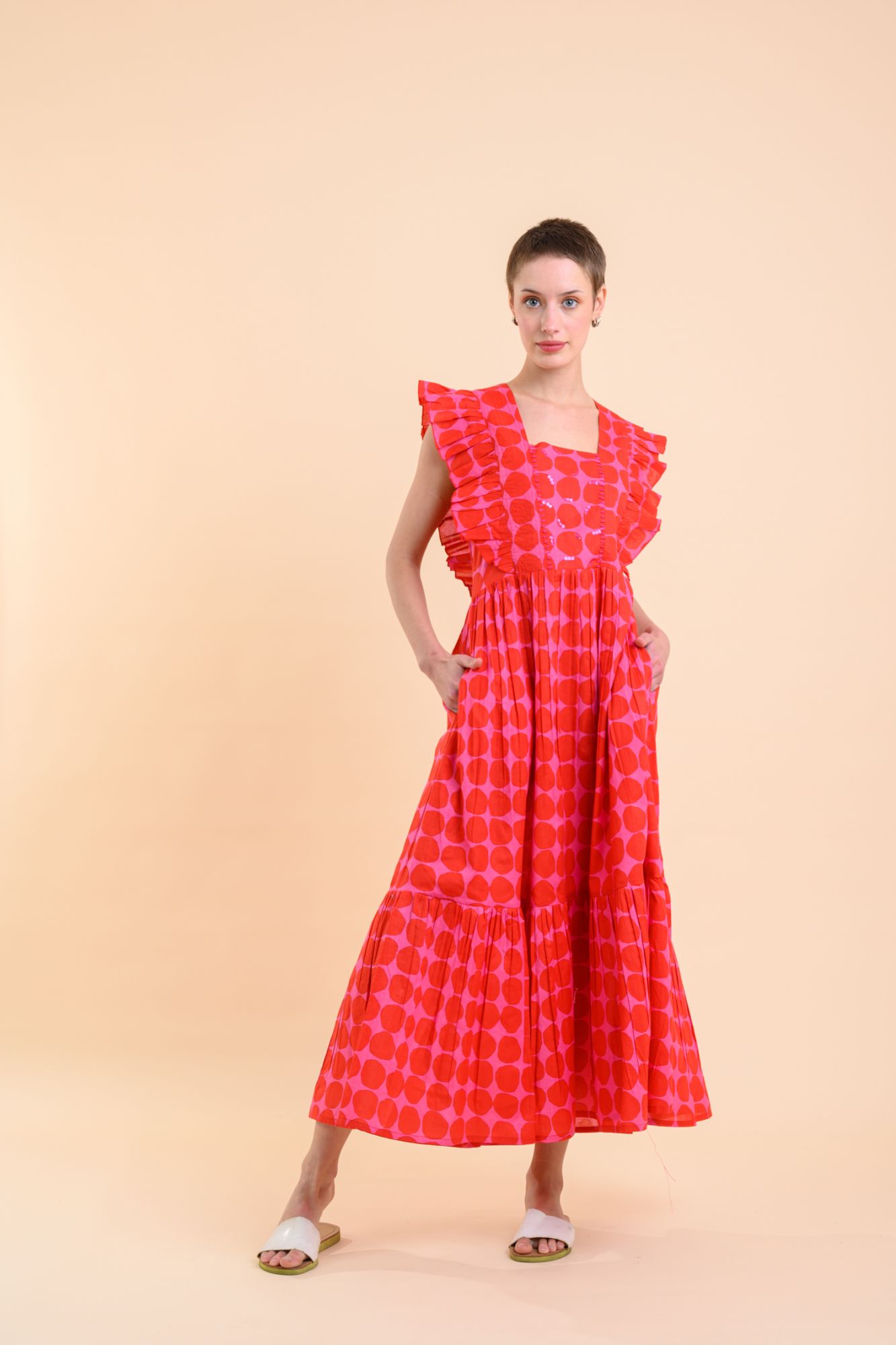 Isadora Dress Popole Pink Red