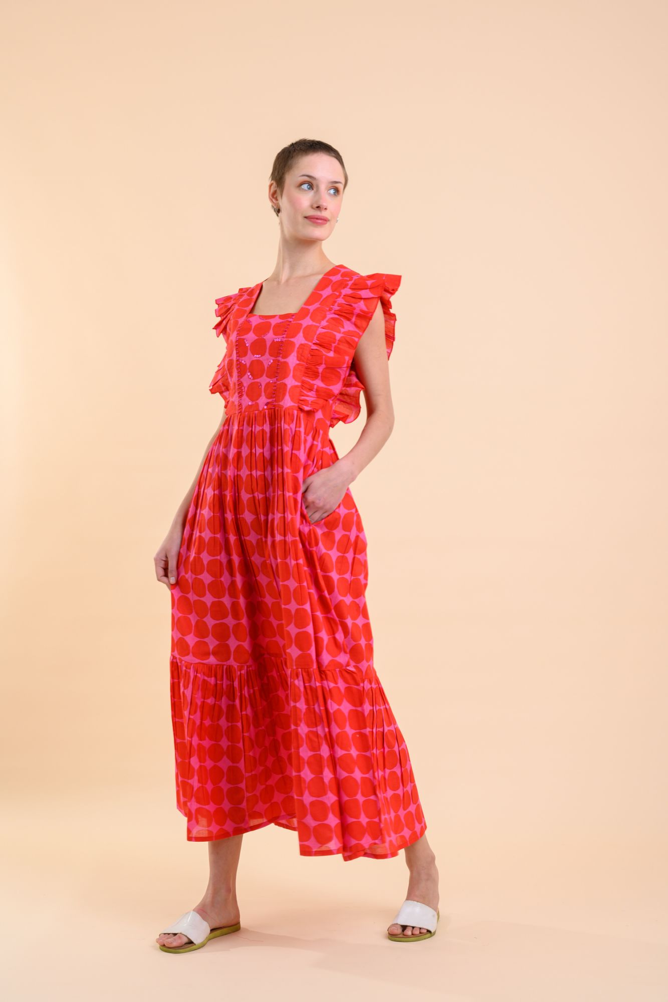 Isadora Dress Popole Pink Red