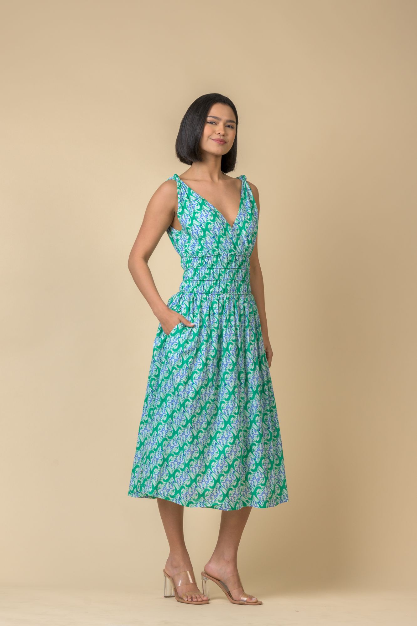 Lindsay Dress Carnation Green