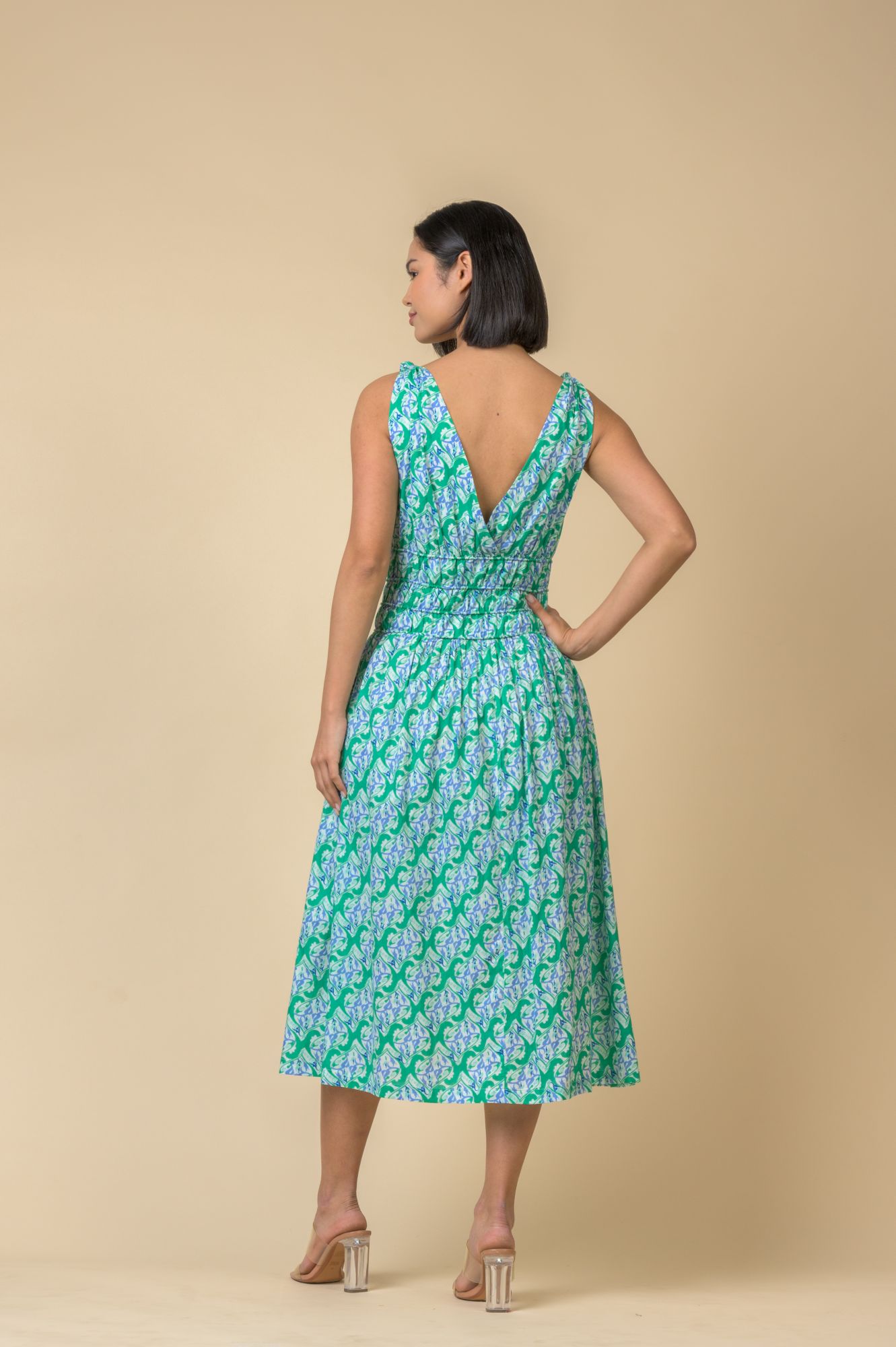 Lindsay Dress Carnation Green