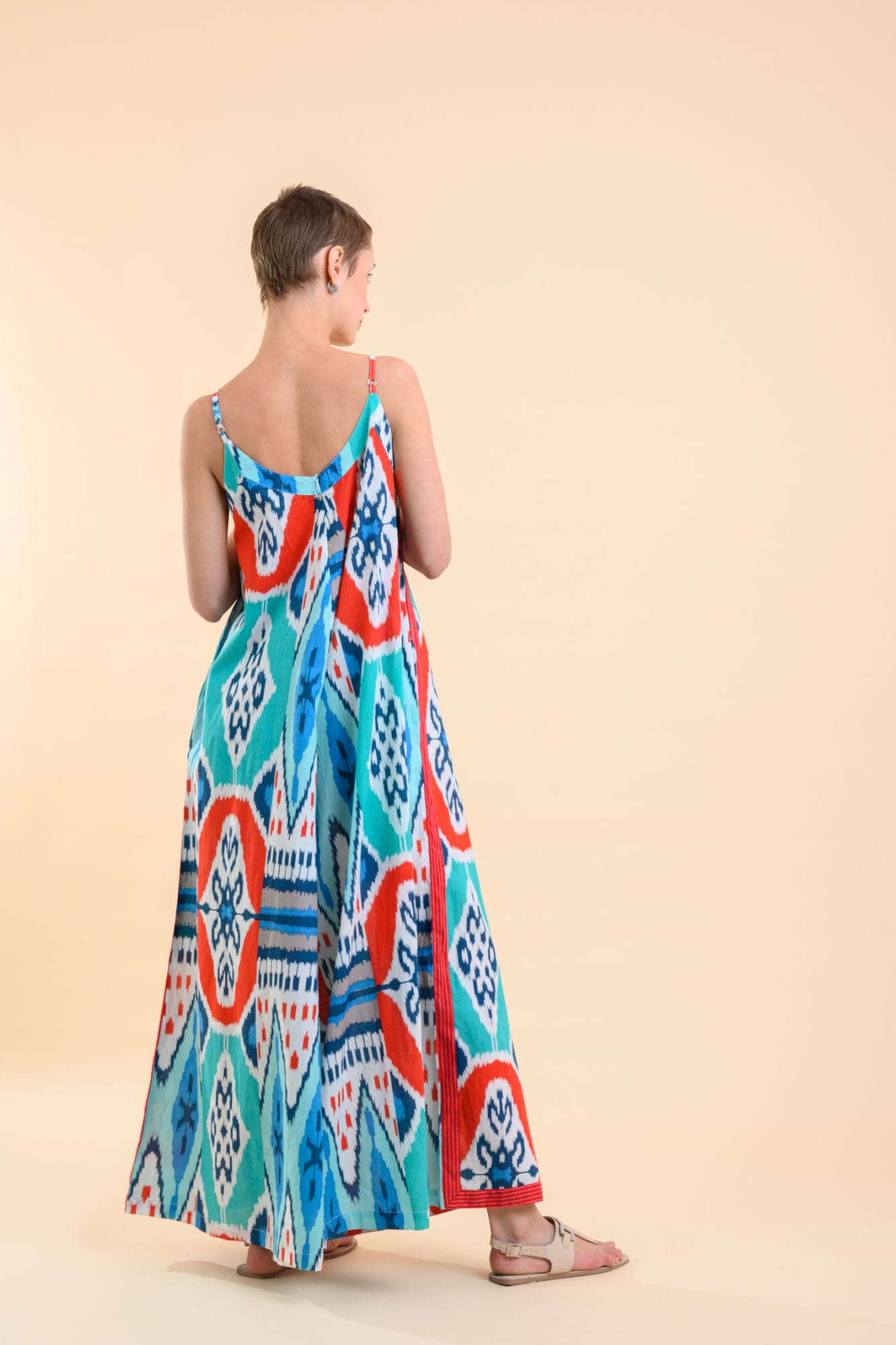 Rio Jumpsuit Parker Ikat Teal Red