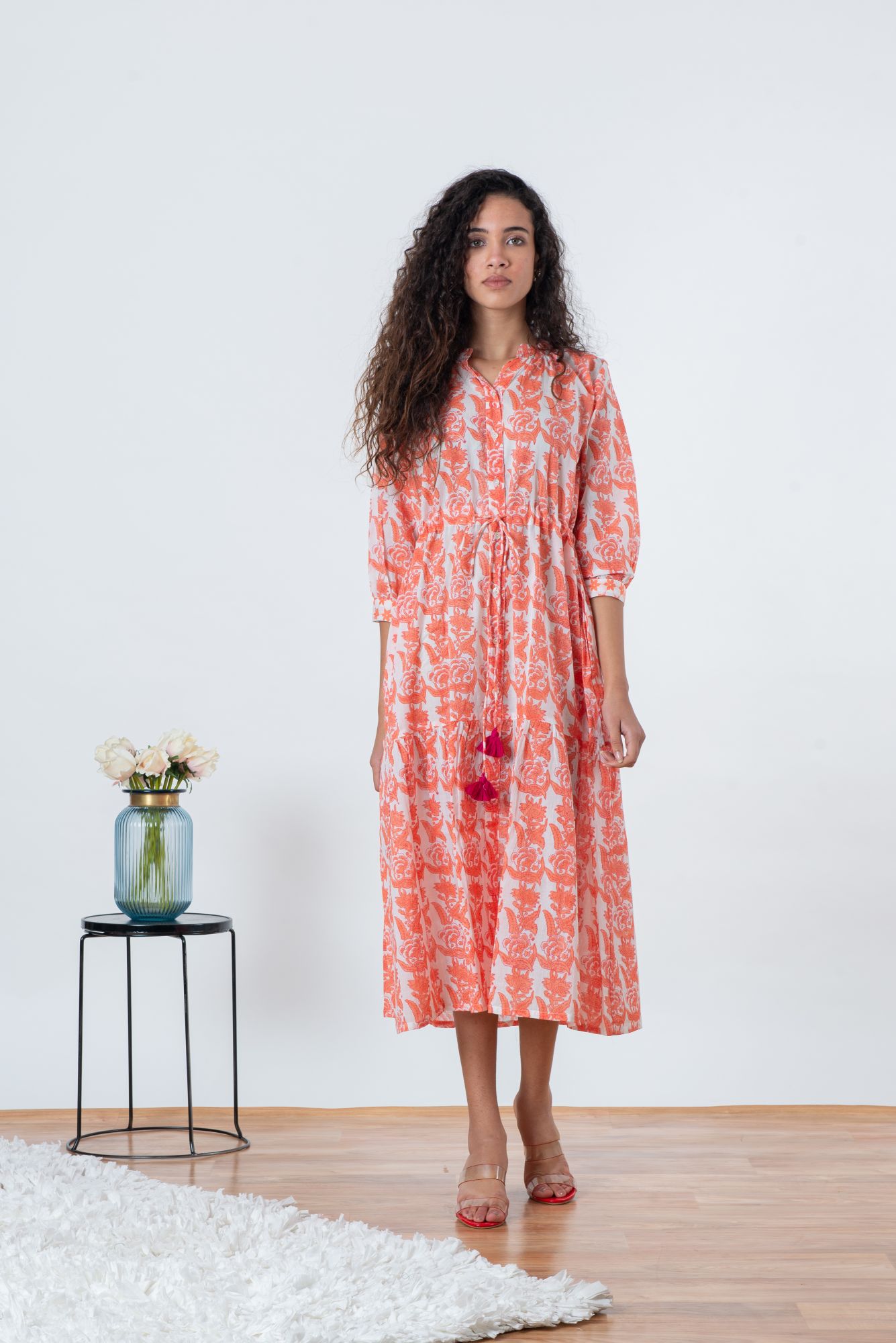 Tuscany Dress Creepers in Coral