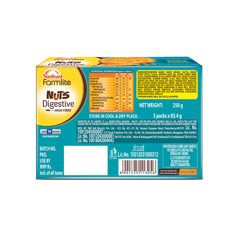 Sunfeast Farmlite Digestive Oats with Almonds