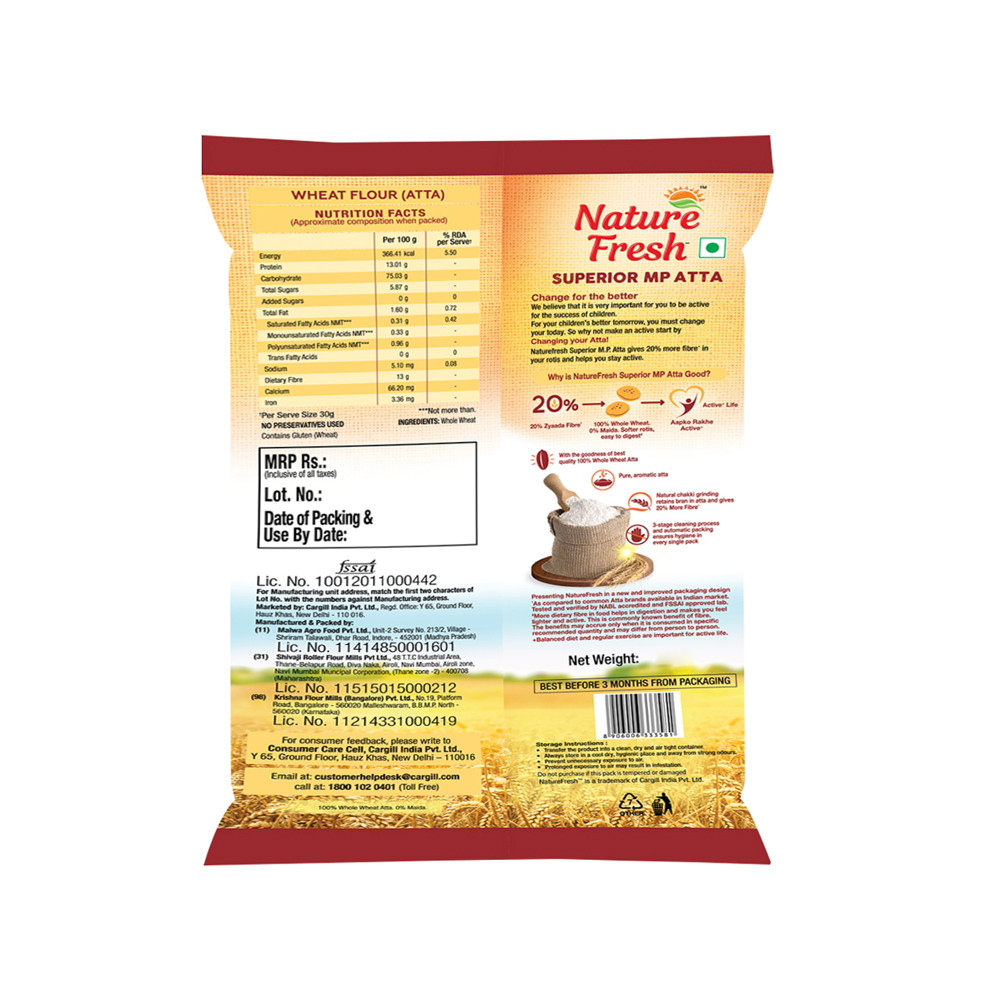 Nature Fresh Sampoorna Superior MP Wheat Atta
