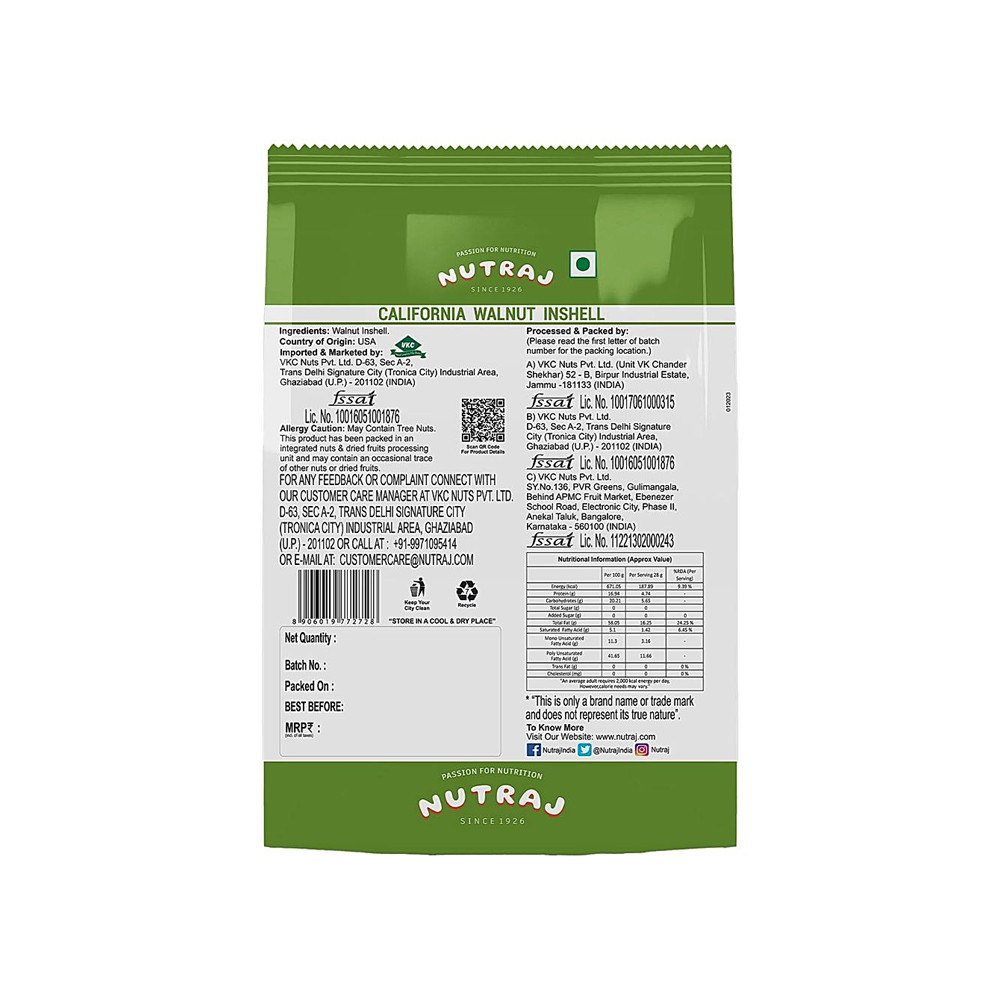 Nutraj California Whole Walnut (Akrod)