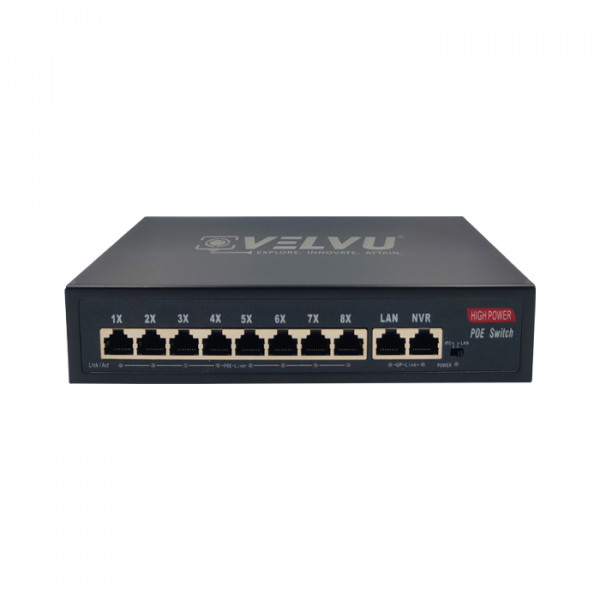 Image of VELVU 8 PORT POE SWITCH WITH 2 GIGA UP-LINK ST-POE-3108-G2