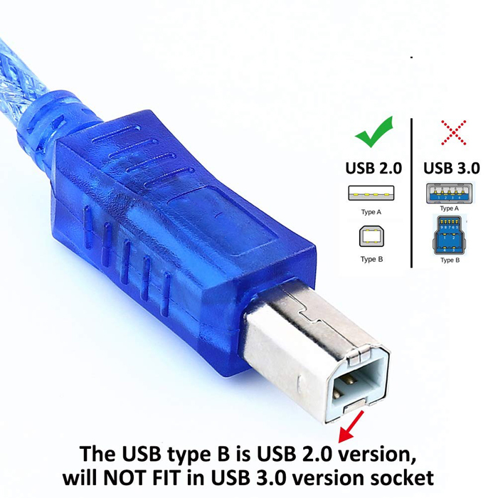 USB 2.0 A to B Printer Cable 1.5mtr