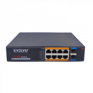 Image of VELVU 8 PORT FULL GIGA POE SWITCH WITH 2 SFP ST-POE-5108-S2