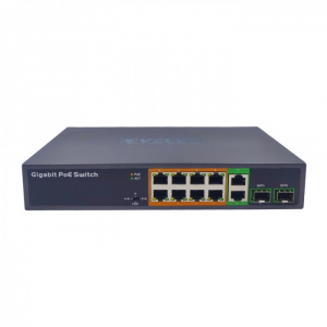 Image of VELVU 8 PORT GIGA POE SWITCH WITH 2 UP-LINK AND 2 SFP ST-POE-5108-G2-S2
