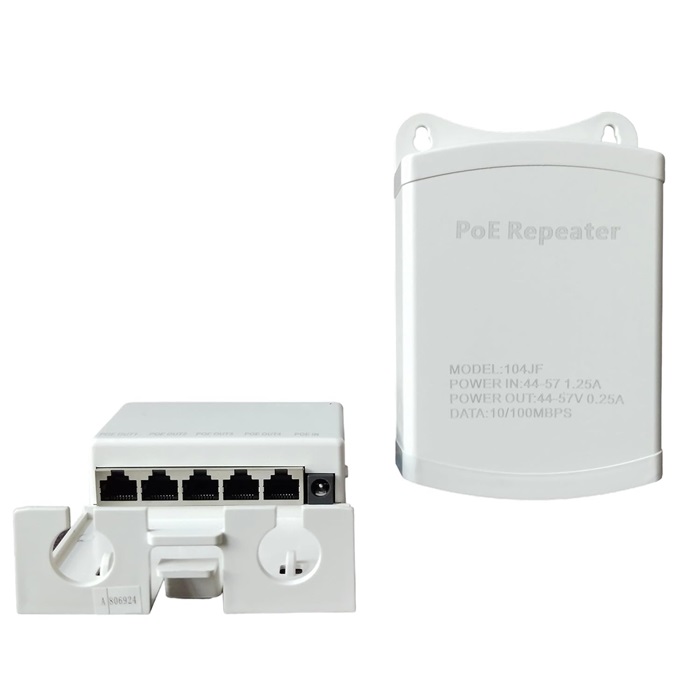 4 PORT POE EXTENDER 104JF-OUT (1 INPUT TO 4 OUTPUT)