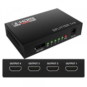 Image of HDMI Splitter 4Port 1 in 4 out