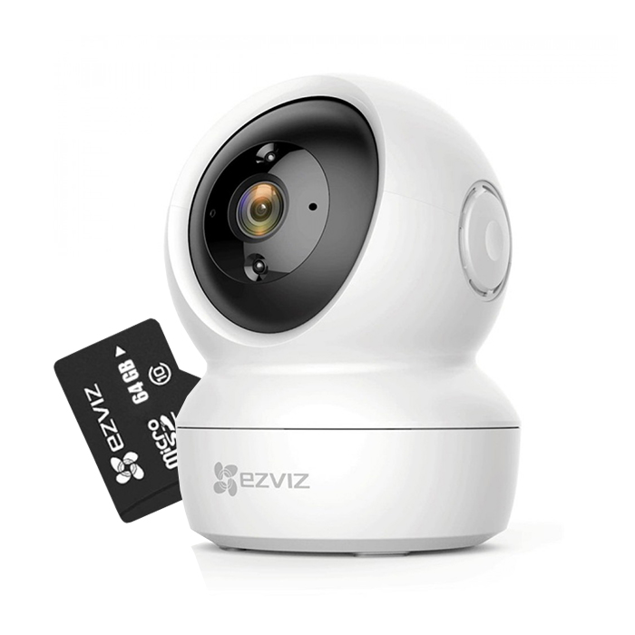 Ezviz 2MP Pan & Tilt Wi-Fi Camera with 64 GB Memory Card CS-H6C (1080P)