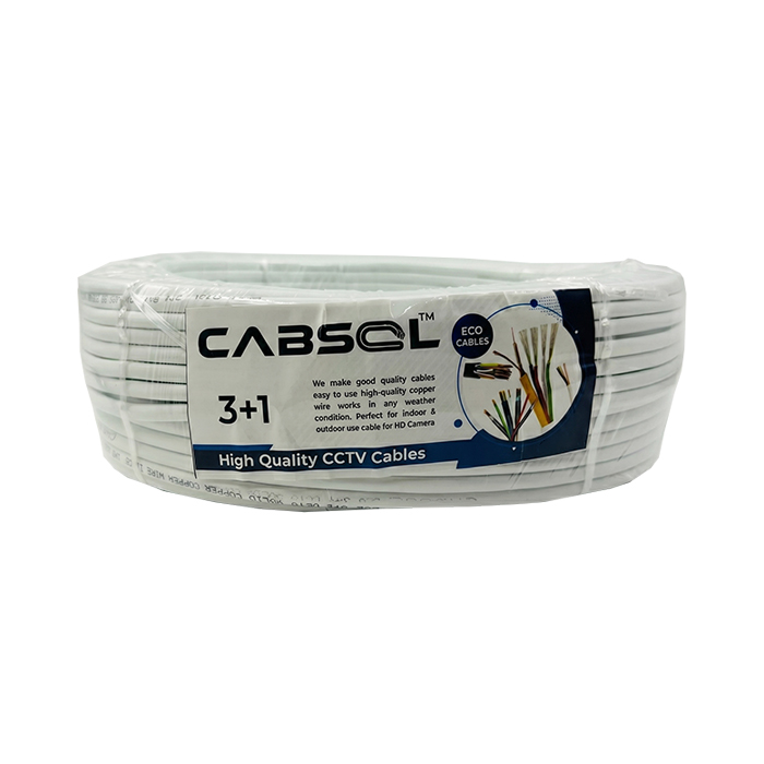 CABSOL 3+1 CCTV Cable ST-CC-ECO-90Y (Length : 90yd)