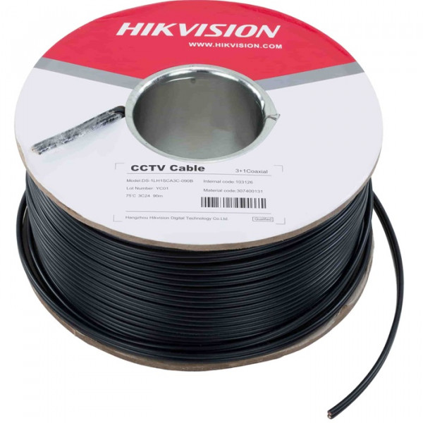 Image of Hikvision 3+1 CCTV Cable DS-1LH1SCA3C-090B (Length: 90 Mtr)