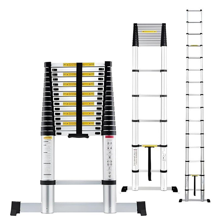 TELESCOPIC LADDER WITH STABILIZER BAR 5.8MTR VT580