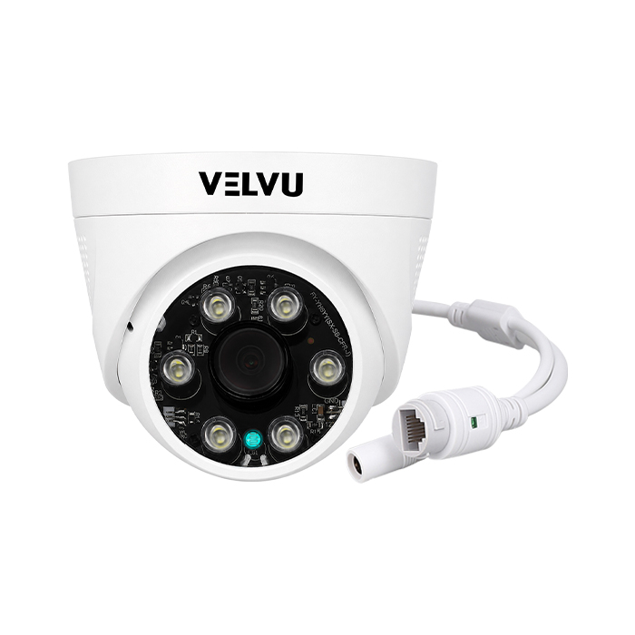 VD-IP-5S01DL18A | Velvu 5MP IP Fish-Eye Dome Dual Light + Audio (Lens: 1.8mm)