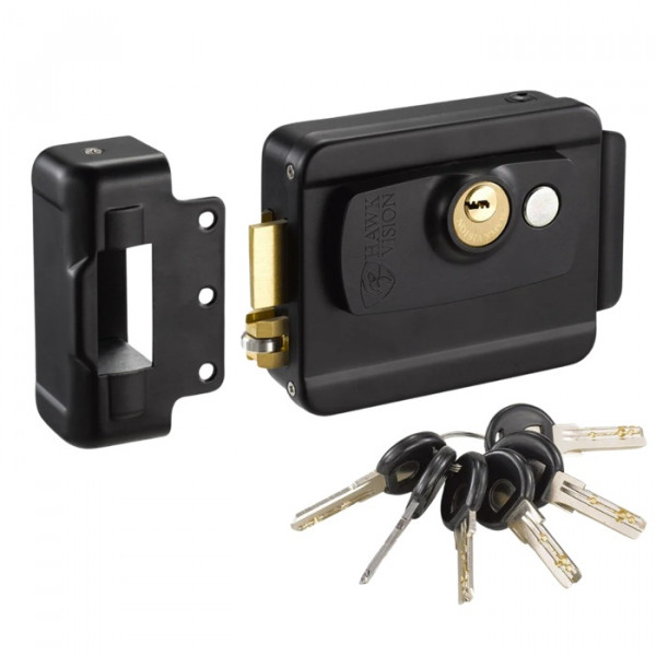 Image of HawkVision Electric Gate Lock with 6 Keys HV-DL-205-SB