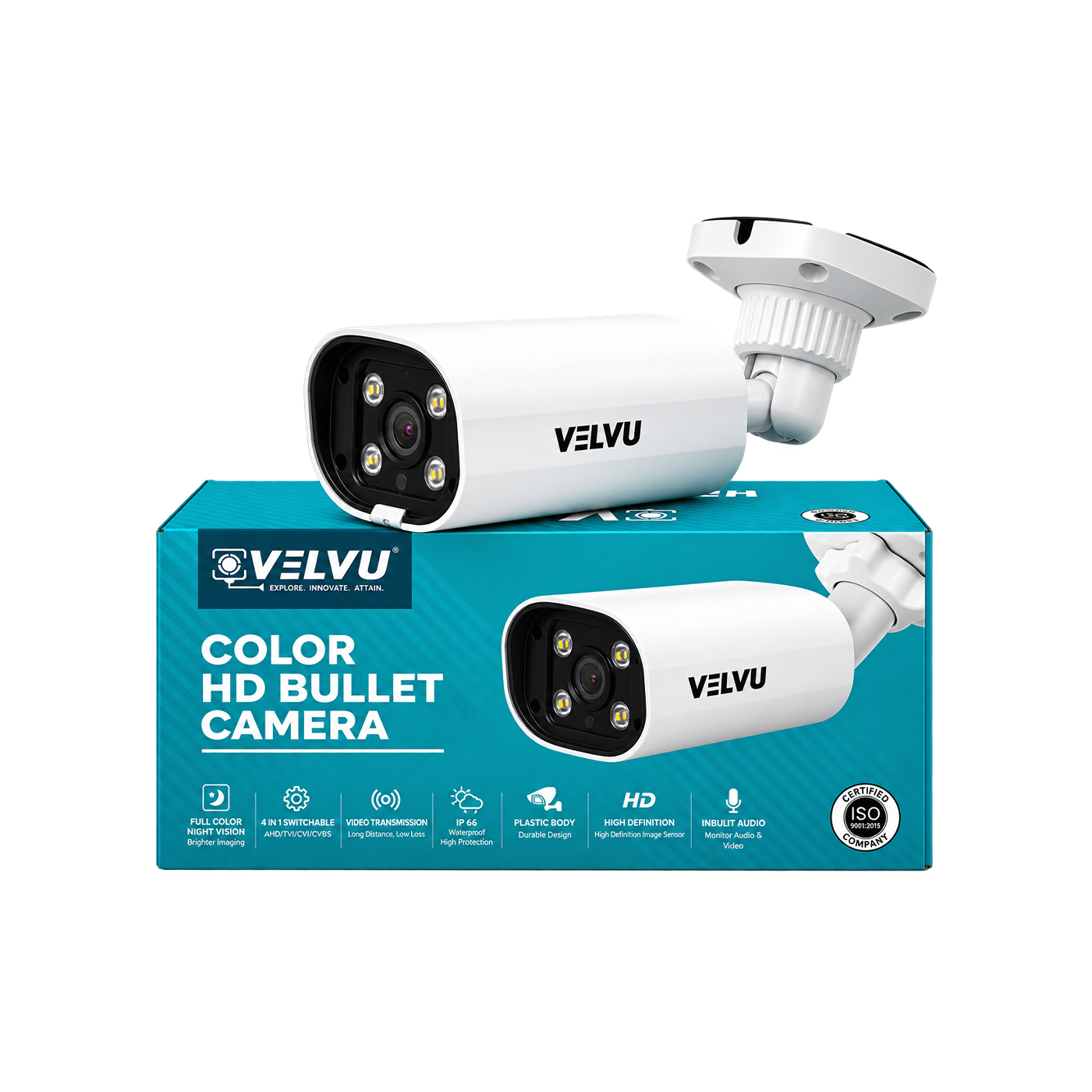 ST-VB HD2002WLA | VELVU Color 2MP In-Built Audio HD Bullet Camera