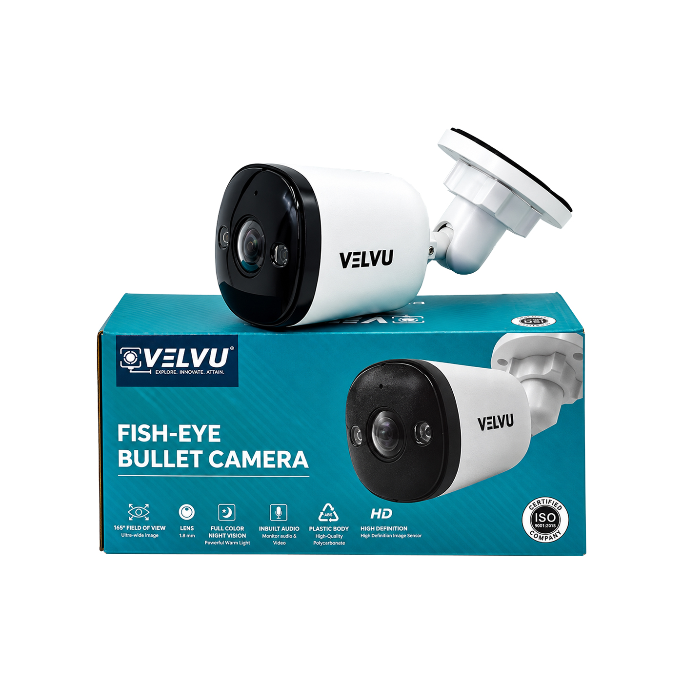 ST-VB HD2002WLA-FE | Velvu 2MP HD Color Audio Bullet Fisheye Camera