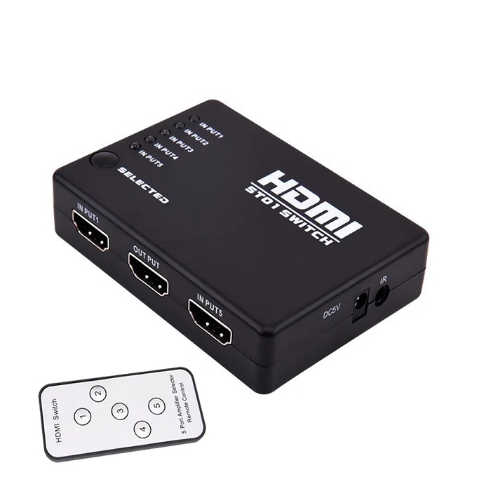 HDMI Switch 5 Port with Remote