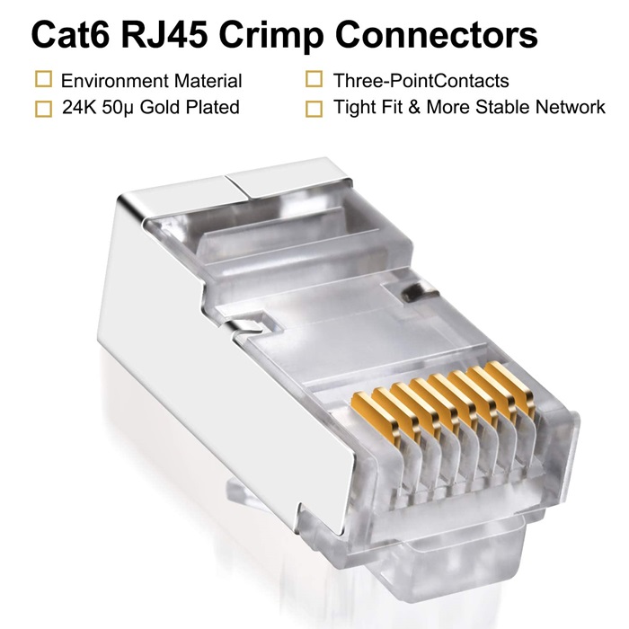 Metal Case Rj45 RJ45 Metal Connector (100 pcs)