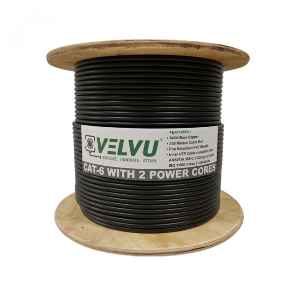 Image of Velvu CAT-6 Outdoor Cable With Power ST-CAT6-OUT-P (Length: 305mtr)