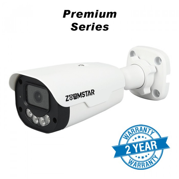 Image of Zuumstar 5MP IP Metal Dual Light / Color Bullet Camera With In-built Audio ZS-IP B55DLA